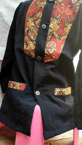 Stelan baju pangsi anak TK/Sd plus iket/seragam pangsi anak