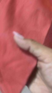 เดรสยีนส์ทรงเข้ารูป งานป้าย สีแดงอมส้ม size s