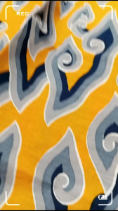 batik.cirebon | Katun PREMIUM | Kain Batik Mega Mendung Kuning Abu Abu