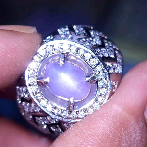 natural purple sapphire star ceylon safir srilanka no treatment