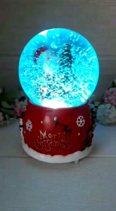 Snowball Santaklaus Kotak Musik Bola Salju Christmas Hadiah Natal Snowglobe