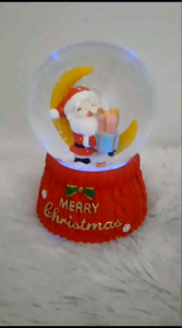 Kotak Musik Bola Salju Santaklaus Snowball Christmast Hadiah Natal Snowglobe