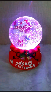 Snowball Christmas Kotak Musik Bola Salju Putar Santaklaus Hadiah Natal Snowman