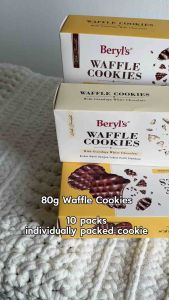 Beryls Gianduja Waffle Chocolate Cookies 80g HALAL White & Milk Choc