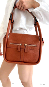 Tas Sling Zippy Vellvet Leather PU Free 2 Strap Kulit Jeruk (Include Box)