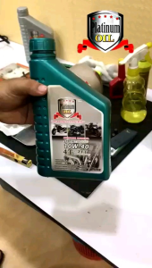 Platinum Oil Motorcycle (1Liter) - 3 Items Engine Oil Minyak Hitam Motosikal Original - FREE SHIPPING