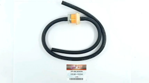 Selang Bensin Hitam + Filter Universal - Slang Saringan Penghubung Screen Oil Filter Minyak Bengsin Untuk Segala Motor
