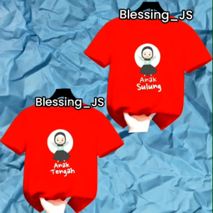 Kaos Anak Sulung Anak Tengah Perempuan Usia 2-10Tahun