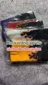 Kaos Kaki Motif Api Oldschool Skate Panjang Premium - Hosela Project