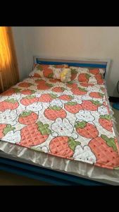 ผ้าปูที่นอนเสริมใย ผ้าคลุมที่นอนกันไรฝุ่นกันคราบ 3.5 ฟุต 5 ฟุต 6 ฟุต