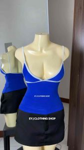 BUY 1 + GET 2 FREE (3PCS) Aira Plunging Neckline Deep V Neck Sleeveless Women Basic Casual Crop Top Womenswear Petite Comfortable