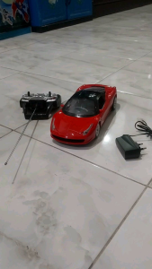 mainan anak mobil RC Lamborghini super racer top speed pintunya bisa dibuka remote
