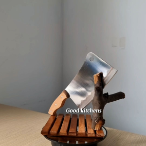 G055 PISAU DAPUR PISAU DAGING PISAU GOLOK TEBAL GAGANG KAYU PISAU CINCANG GOLOK DAGING GOLOK TULANG GOLOK JAPAN