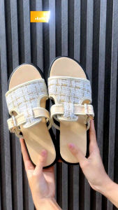 SANDAL SLOP WEDGES WANITA SANTAI W-07