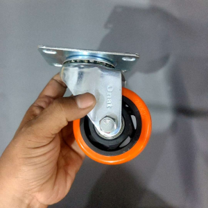 Roda Caster 3 Inch Plat Tebal Hidup Tanpa Rem