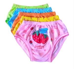 12 PCs celana dalam Anak anak perempuan Motif kriting troberi // CD harian anak // Sempak anak Termurah // Celana Dalam harian anak umur 0-7 th