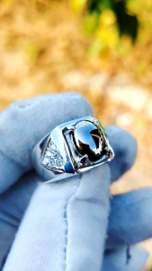 Besi towo gred padu silver handmade ring