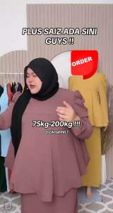 Muslimah Kurung Plus Size Dolli Flowy