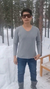 ลองจอนกันหนาวหญิง ผ้าหนาด้านในบุขนสีส้ม - สีส้ม ชุดเครื่องชองลอง 10 ครั้ง