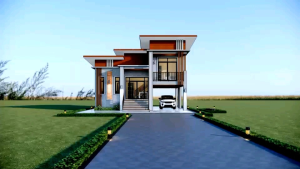 แบบบ้านโมเดิร์น 1 ชั้นครึ่ง