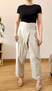 ●ECLAIRE● 003 Celana Panjang Cotton Highwaist HW Wide-leg Basic Polos Simple Classy Kantor Kerja Mode Kasual import ggso