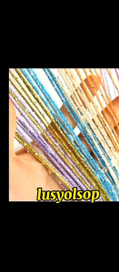 Tirai Glitter pelangi Pembatas ruangan Tengah /Gorden Jendela Pintu 100x200cm