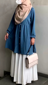 Tunik Atasan Crinkle Size L & XL: Bahan Nyaman & Tahan Lama