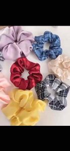 【Ready Stock KL PROMOSI】Kain Chiffon Elastic Scrunchies Hair Band Tie Hair Accessories Women Girl Pengikat Rambut Wanita