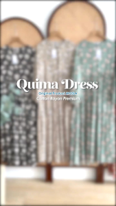 DRESS LD 110 CM CANTIK MOTIF BUNGA VINTAGE TERBARU KEKINIAN BY MOELA / NIOSA PREMIUM COTTON RAYON TALI SAMPING BISA DI KERUT / GAMIS ZIPER BACK