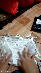 C04 Celana Dalam Wanita Satin transparan licin mengkilap shiny