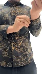 cuci gudang batik cowok lengan pendek kattun kualitas premium pola slimfit