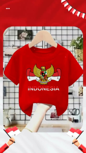 Kaos Anak Laki-Laki Dan Perempuan Motif Bendera Garuda Indonesia Kaos Agustusan Kaos Distro T-shirt