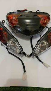 Sepaket Reflektor Custom Lampu Depan Mio Lama & Sen Mio Model MX Custom Smoke Oren