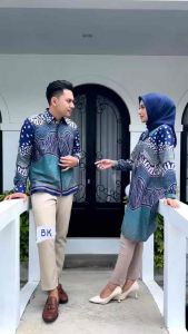 Batik Couple Baju Batik Modern Tunik(Busui) dan Kemeja