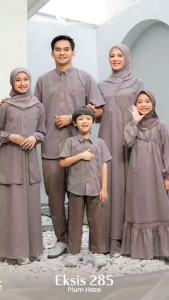 Sarimbit gamis lebaran Seply Eksis Plum Haze