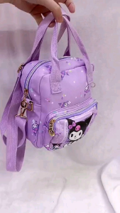 Sanrio Kuromi My Melody Cinnamoroll Hello Kitty Kids Childrens Girls Cute Leather Character Crossbody Shoulder SlingBag