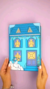 Paper doll winter family doll house/Mainan kertas patung kanak/mainan kanak_kanak/Kertas patung