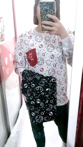 Kaos Tangan Panjang Motif Planet / Kaos Sablon Kantong