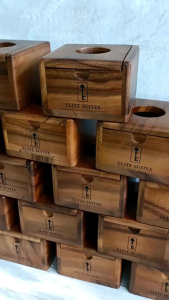 กล่องทิชชู่ไม้  (สลักชื่อ/เลเซอร์ตามสั่งได้ค่ะ) กล่องใส่กระดาษทิชชู่แผ่น ป๊อปอัพ pop up ผลิตจากไม้ยางพาราไม้จามจุรี