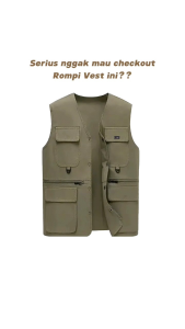 Rompi Cargo Pria & Wanita Dewasa / Rompi Lapangan / Rompi Trend Casual / Rompi Outdoor Terbaru / Rompi Kekinian Size S - 6XL