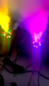 Mesin smoke aka mesin fogging 900w led 9x3w RGB dmx dan wireless remote
