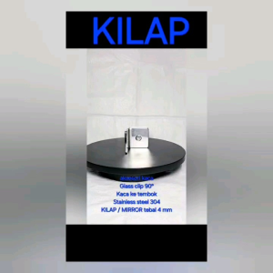 JEPIT KACA/GLASS CLIP 90%/KACA TEMBOK/SIKU KACA/SHOWER/KUBIKEL/KILAP/BLACK/DOFF/STAINLESS STEEL 304