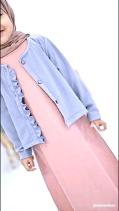 JISOO INNER DAN CARDIGAN ONE SET ANAK PEREMPUAN NAUREE USIA 1-8 TAHUN