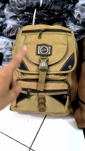TAS RANSEL KANVAS 18 IN IMPORT TAS BACKPACK CASUAL PREMIUM