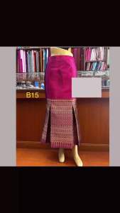 กระโปรงจีบทวิส กระโปรง กระโปรงผ้าไหม ตัดอัดกาวแล้วพร้อมใส่ตามไซส์ค่ะ