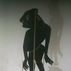 หนังตะลุง พูนแก้ว ขนาดใหญ่40 ซ.ม.หนังแท้ เชิดได้จริง