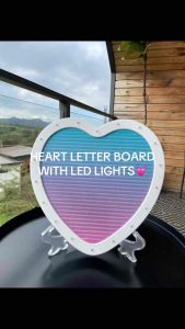 JIGLIE SHOP HEART FELT LETTER BOARD WITH LED COMPLETE SET BABY MILESTONES PHOTOSHOOT MESSAGE BOARD WEDDING BOARD