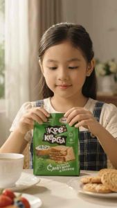 Bánh Quy Giòn Cracker Vị Kem Chua Và Hành Akkond Nga 180g - Bánh Quy Mặn Nhập Khẩu Nga Ăn Vặt Giòn Rụm