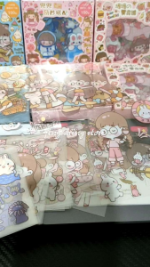 100 lembar stiker box lucu imut DIY dekorasi