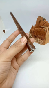 once klokotan kayu kelor emas motif lancip h149